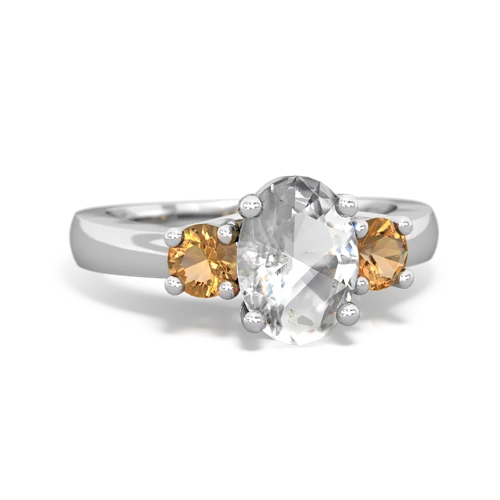 white topaz-citrine timeless ring