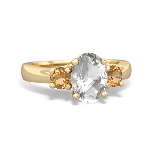 white topaz-citrine timeless ring