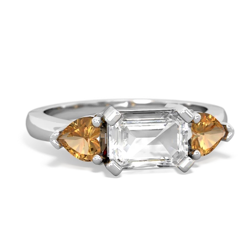 white topaz-citrine timeless ring