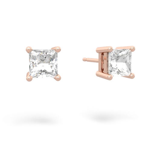 white topaz stud earrings