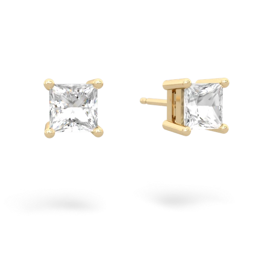 white topaz stud earrings