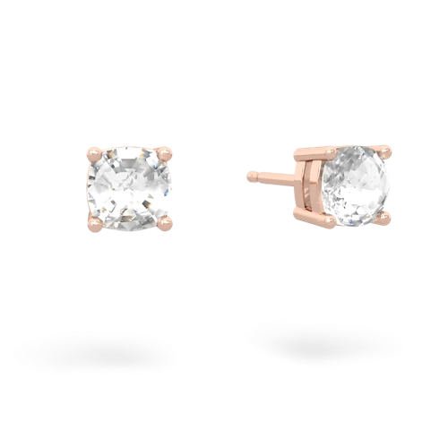 white topaz stud earrings