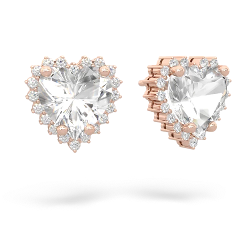 white topaz timeless earrings