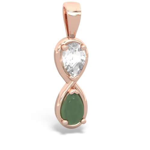 white topaz-jade infinity pendant