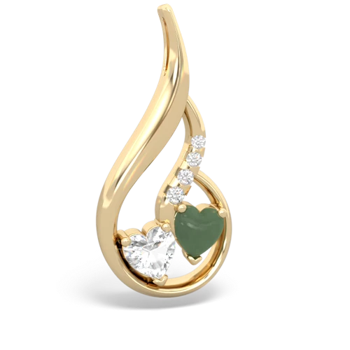 white topaz-jade keepsake swirl pendant