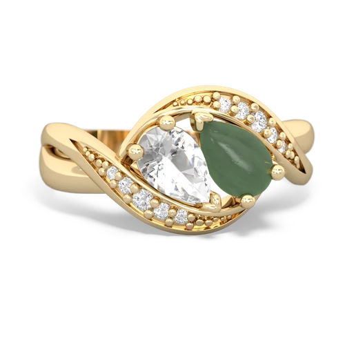 white topaz-jade keepsake curls ring