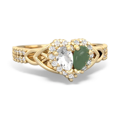 white topaz-jade keepsake engagement ring