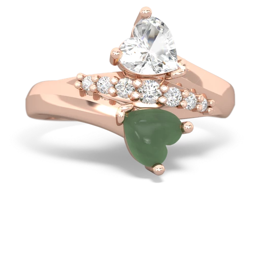 white topaz-jade modern ring