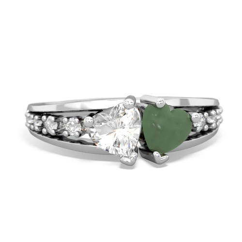 white topaz-jade modern ring