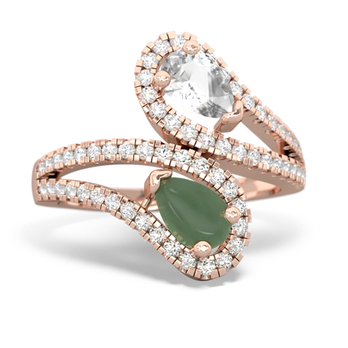 white topaz-jade pave swirls ring