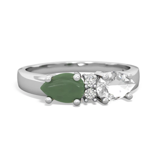 white topaz-jade timeless ring