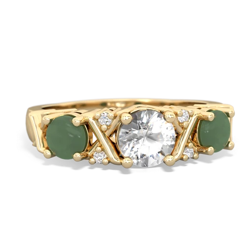 white topaz-jade timeless ring