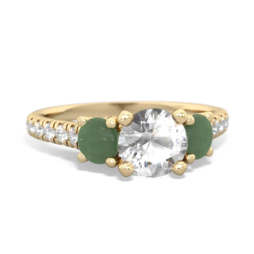 white topaz-jade trellis pave ring