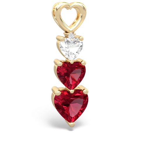 White Topaz Genuine White Topaz with Lab Created Ruby and Genuine London Blue Topaz Past Present Future pendant Pendant