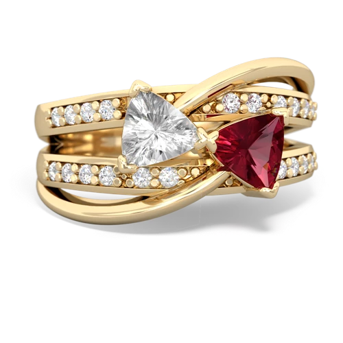 white topaz-lab ruby couture ring