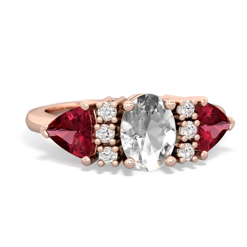 white topaz-lab ruby timeless ring