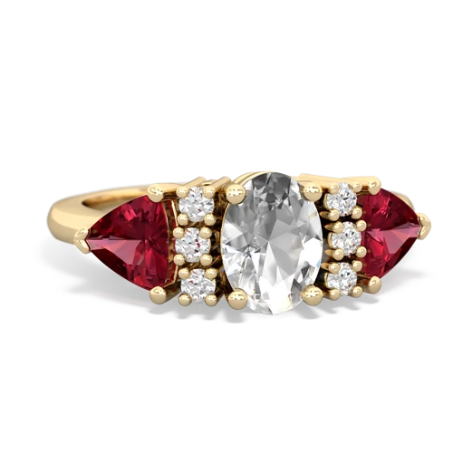 white topaz-lab ruby timeless ring