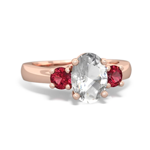 white topaz-lab ruby timeless ring