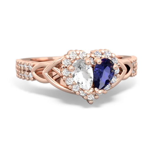 white topaz-lab sapphire keepsake engagement ring