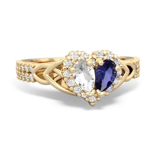 white topaz-lab sapphire keepsake engagement ring