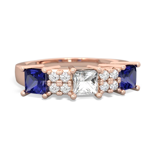 white topaz-lab sapphire timeless ring