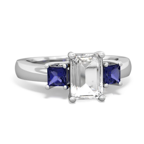 white topaz-lab sapphire timeless ring