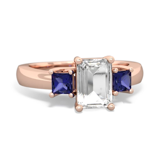 white topaz-lab sapphire timeless ring