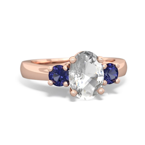 white topaz-lab sapphire timeless ring