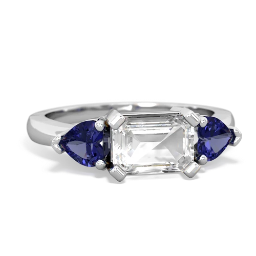 white topaz-lab sapphire timeless ring