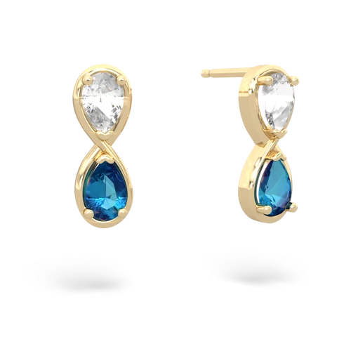 white topaz-london topaz infinity earrings