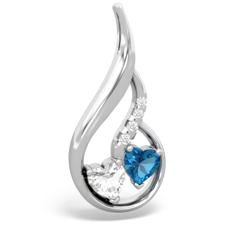 white topaz-london topaz keepsake swirl pendant