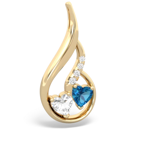 white topaz-london topaz keepsake swirl pendant