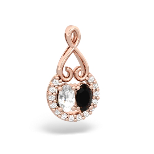 white topaz-onyx love nest pendant