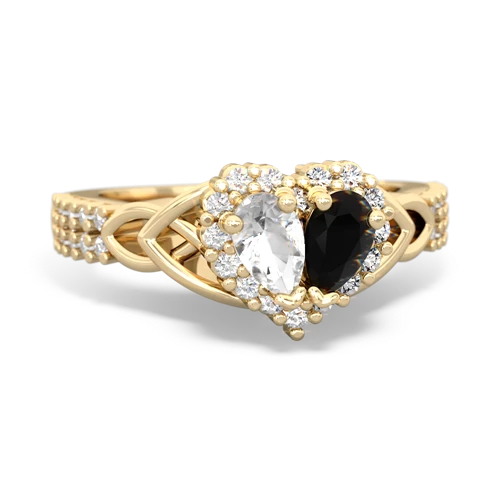 white topaz-onyx keepsake engagement ring