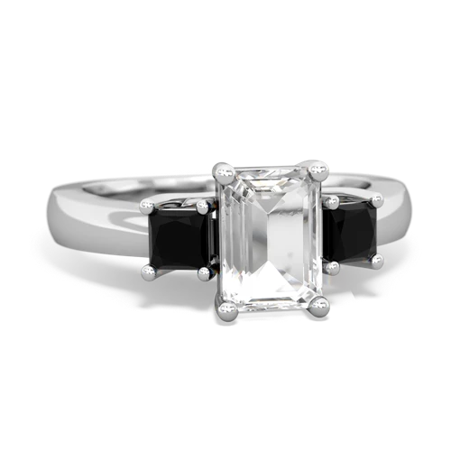 white topaz-onyx timeless ring