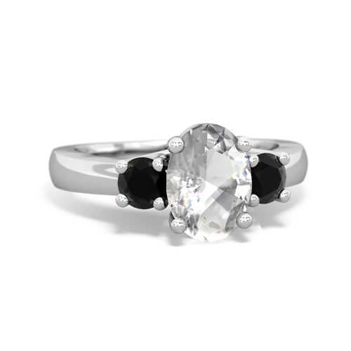 white topaz-onyx timeless ring