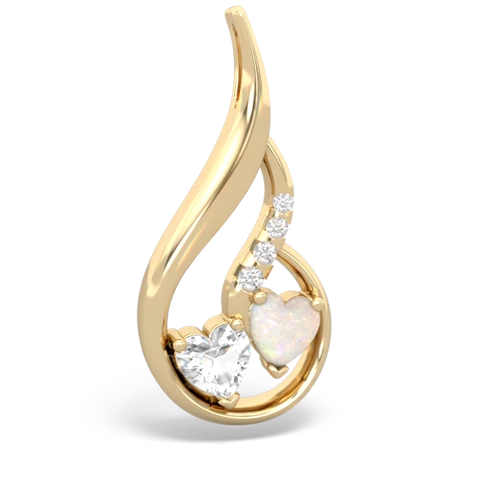 white topaz-opal keepsake swirl pendant