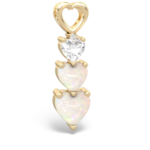 White Topaz Genuine White Topaz with Genuine Opal and Genuine Peridot Past Present Future pendant Pendant