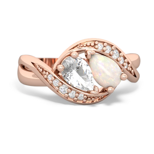 white topaz-opal keepsake curls ring