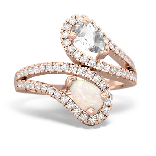 white topaz-opal pave swirls ring