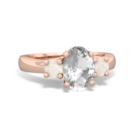 white topaz-opal timeless ring