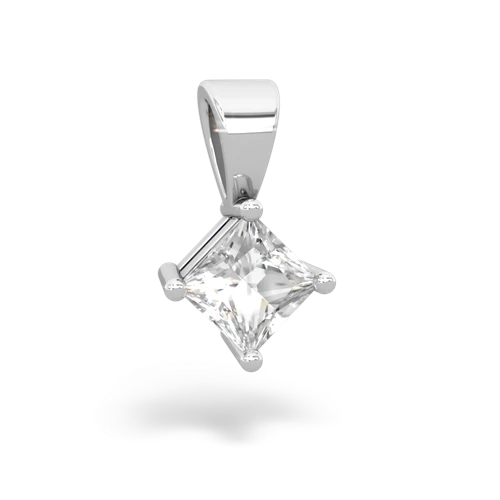 white topaz basics pendant