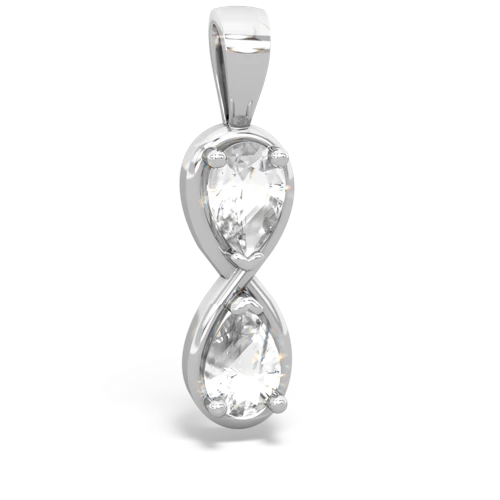 white topaz infinity pendant