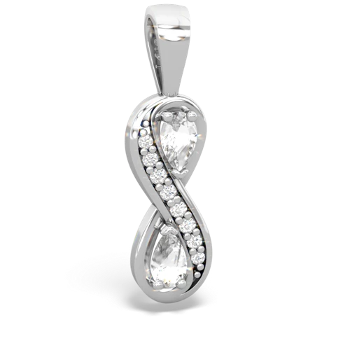 white topaz keepsake infinity pendant