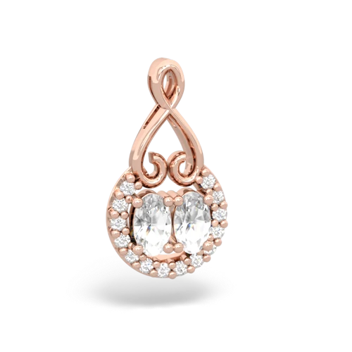 white topaz love nest pendant