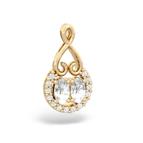White Topaz Love Nest Genuine White Topaz pendant Pendant