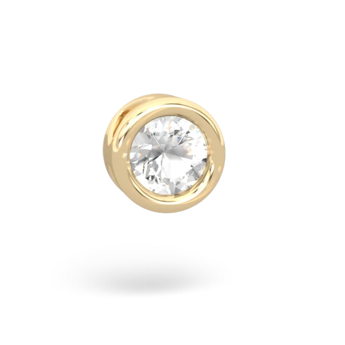 white topaz slide pendant