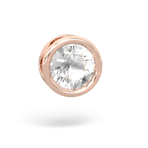 white topaz slide pendant