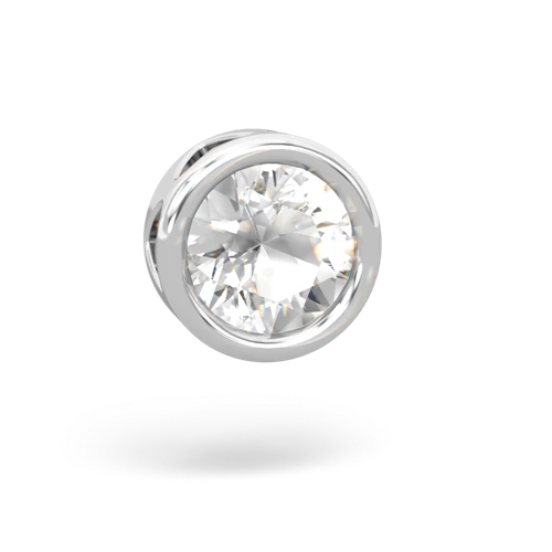 white topaz slide pendant