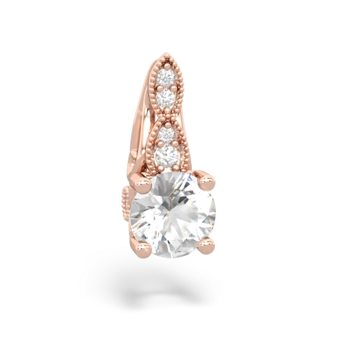 White Topaz Antique Elegance Genuine White Topaz pendant Pendant